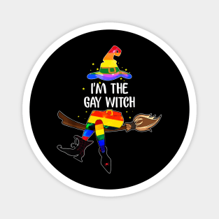 I'm The Gay Witch LGBT Pride Halloween Costume Magnet